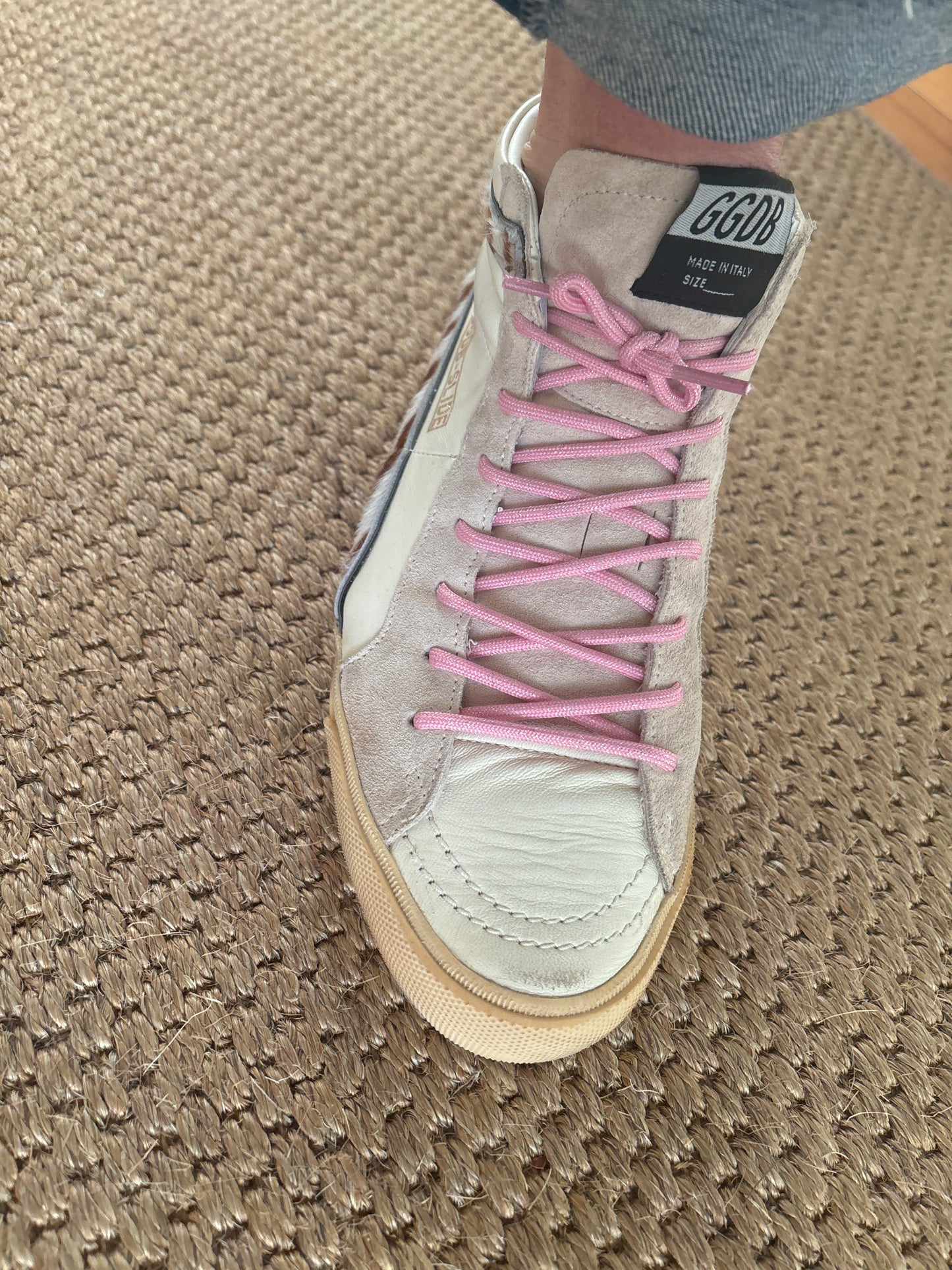 Pink Sparkle shoe laces