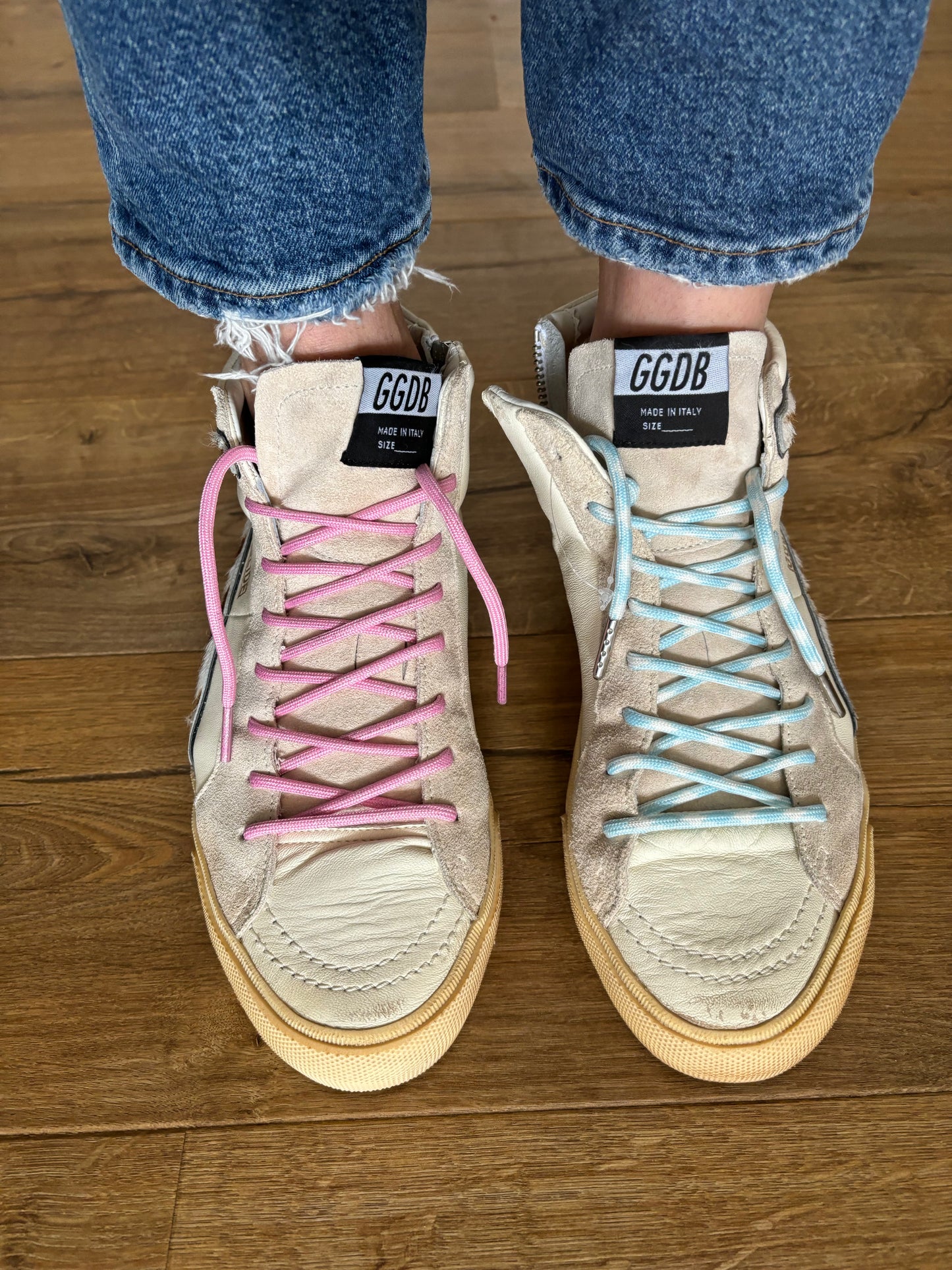 Pink Sparkle shoe laces